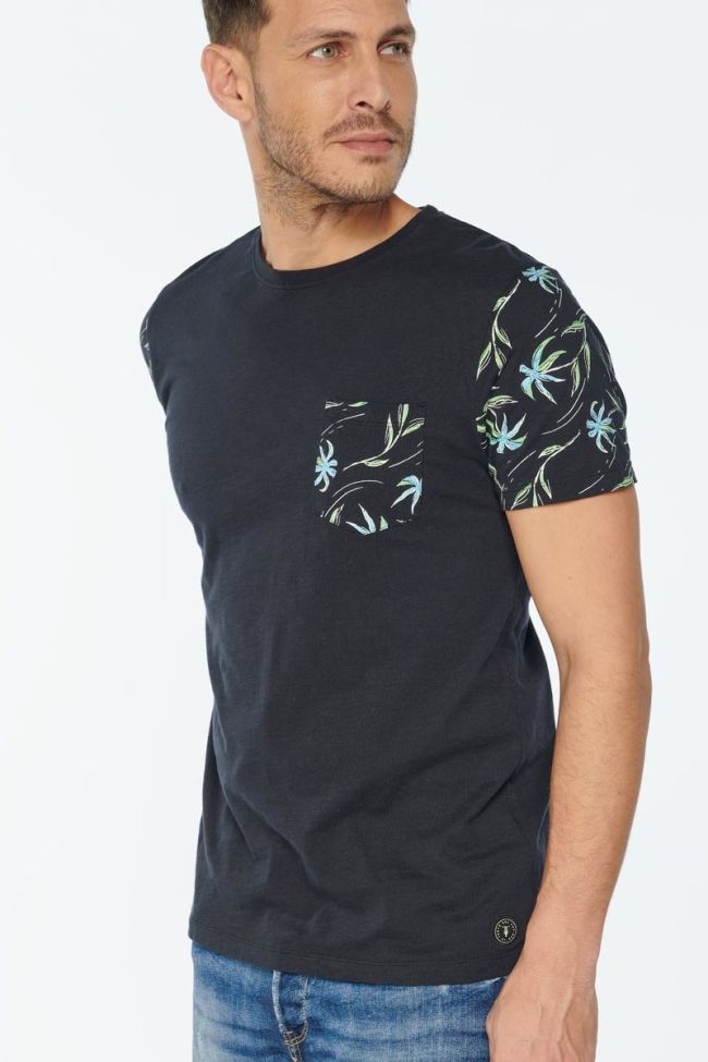 T-shirt Bazin bleu foncé