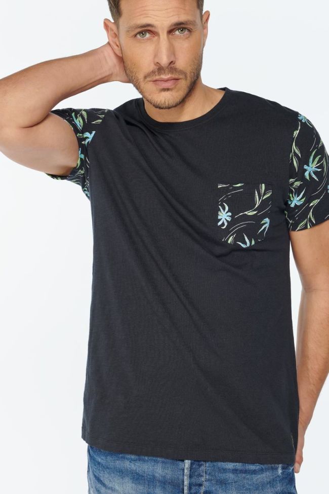 T-shirt Bazin bleu foncé