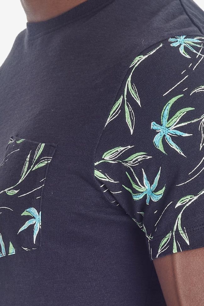 T-shirt Bazin bleu foncé