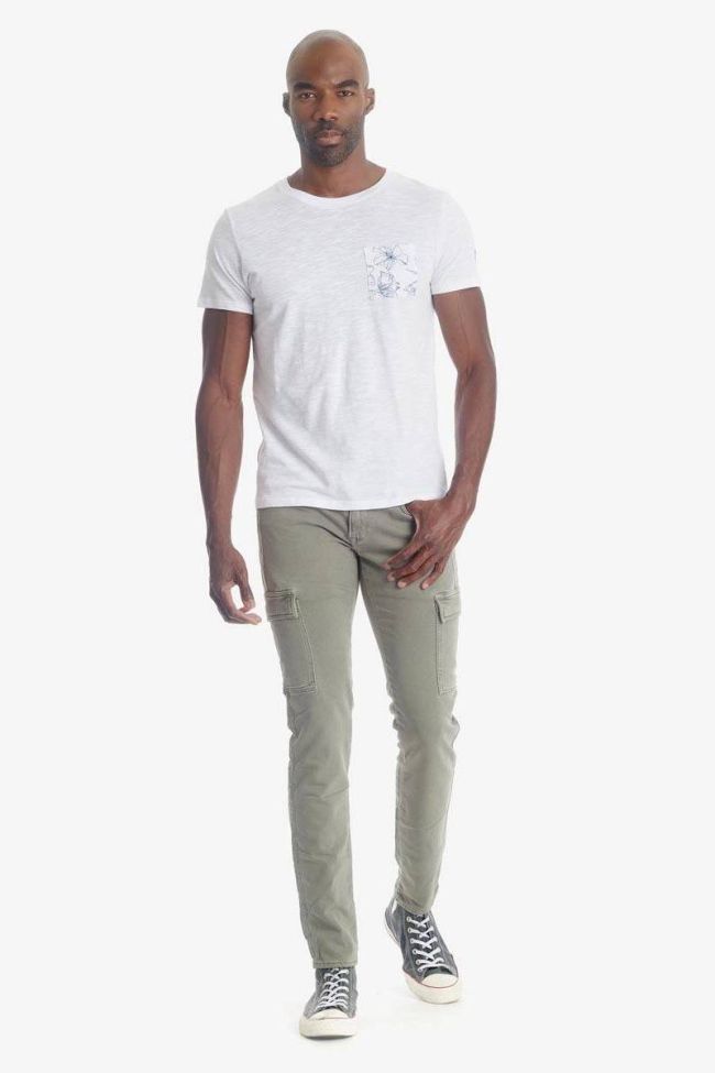 T- shirt Pilas blanc détail floral