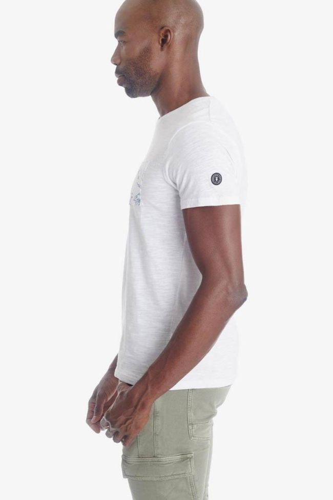 T- shirt Pilas blanc détail floral