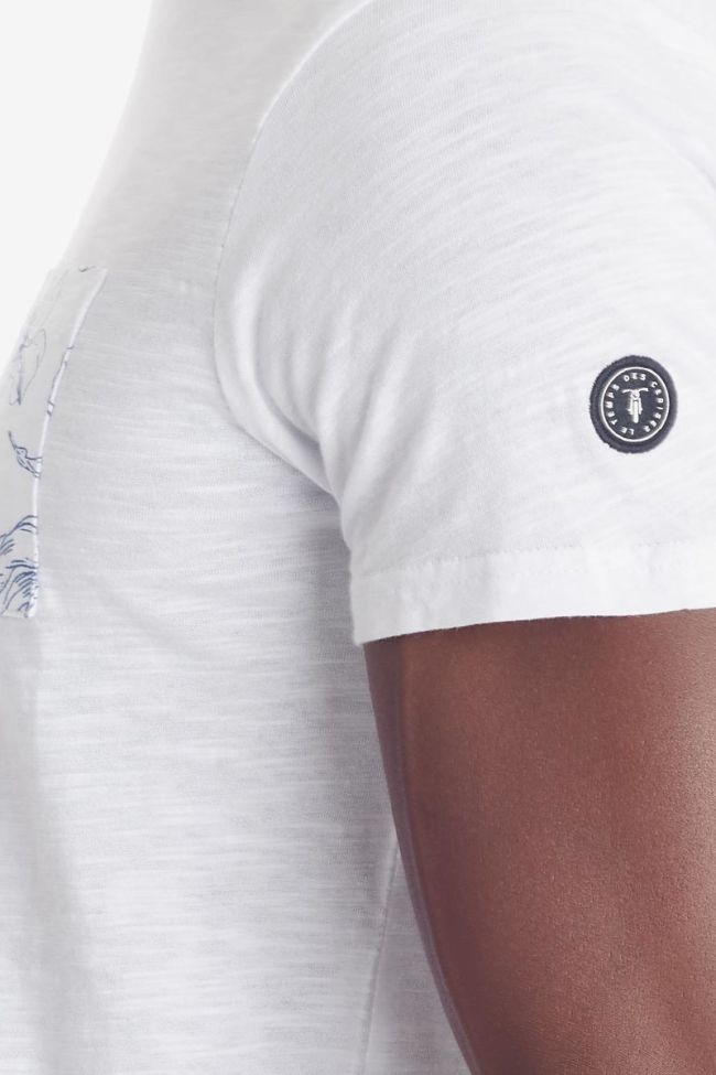 T- shirt Pilas blanc détail floral