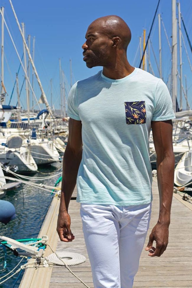 T- shirt Pilas bleu clair