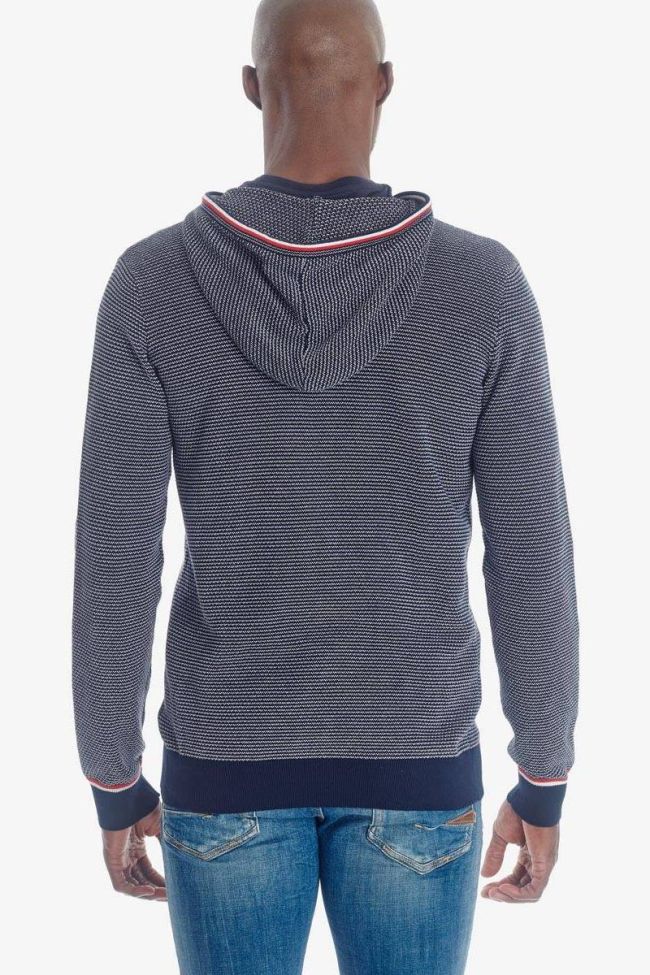 Sweat à capuche zippé Tedal bleu