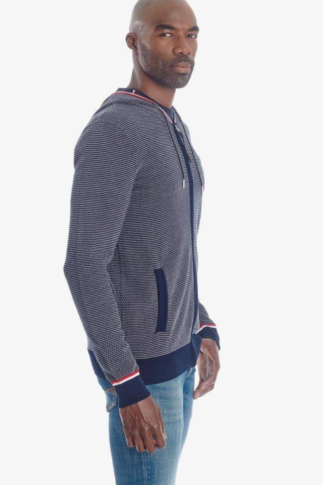 Sweat à capuche zippé Tedal bleu