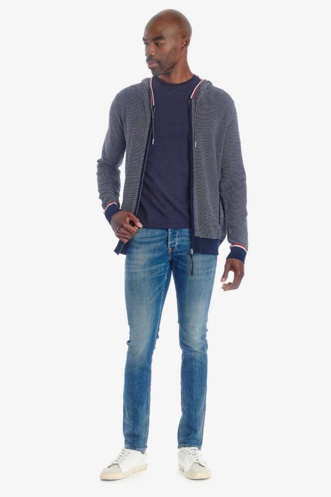 Sweat à capuche zippé Tedal bleu