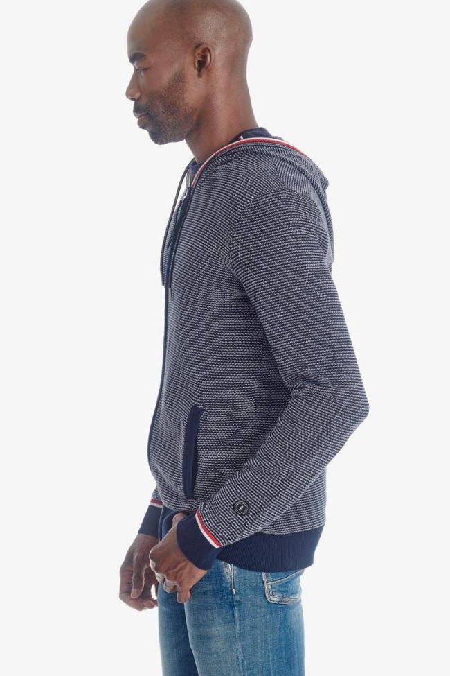 Sweat à capuche zippé Tedal bleu