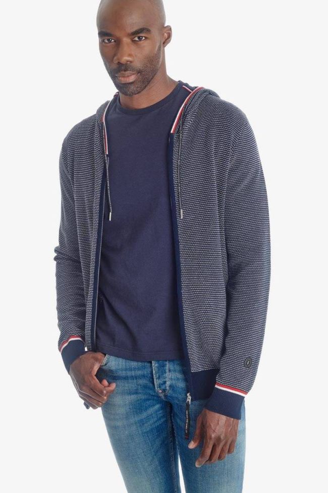 Sweat à capuche zippé Tedal bleu