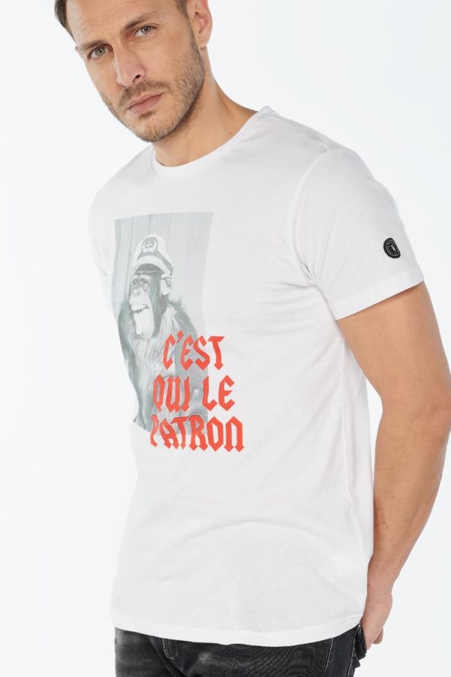 T-shirt Tora blanc imprimé