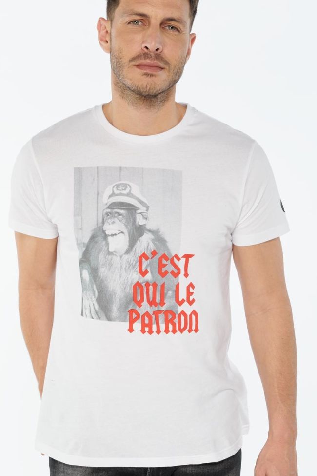 T-shirt Tora blanc imprimé