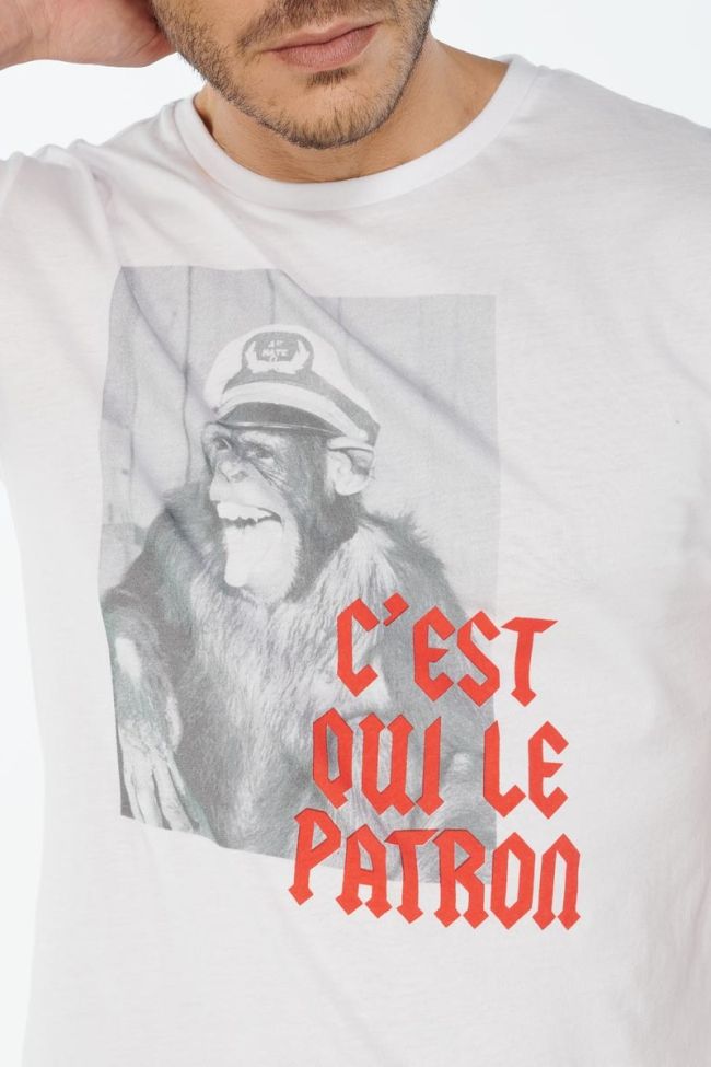 T-shirt Tora blanc imprimé