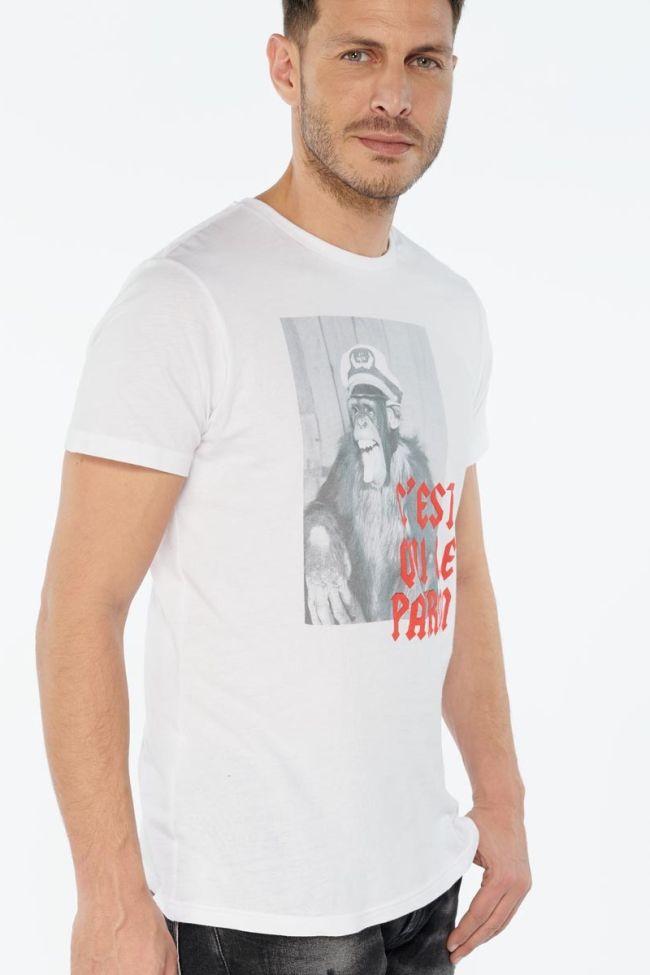 T-shirt Tora blanc imprimé