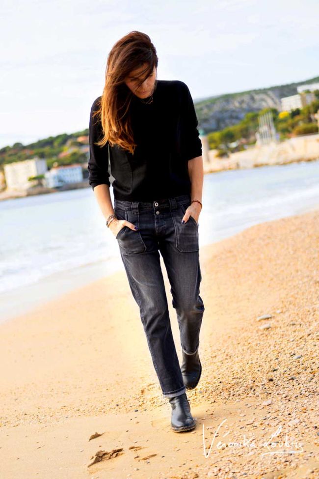 Rock 200/43 boyfit by Véronika Loubry jeans gris N°1