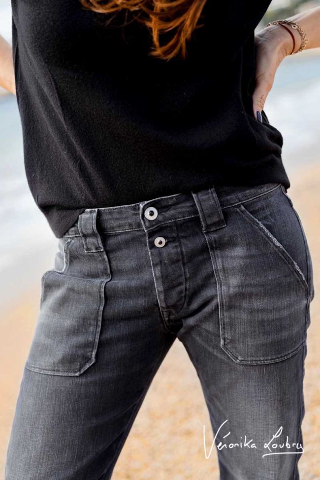 Rock 200/43 boyfit by Véronika Loubry jeans gris N°1