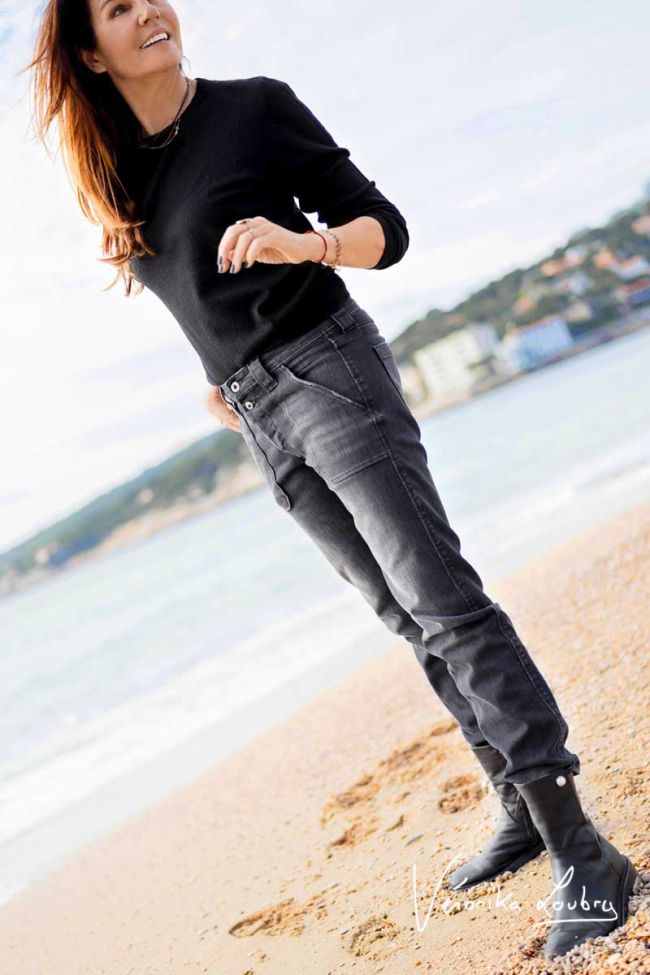 Rock 200/43 boyfit by Véronika Loubry jeans gris N°1