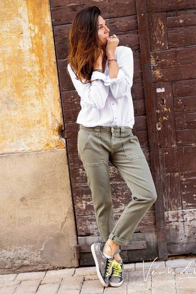 Reggae 200/43 boyfit by Véronika Loubry jeans kaki