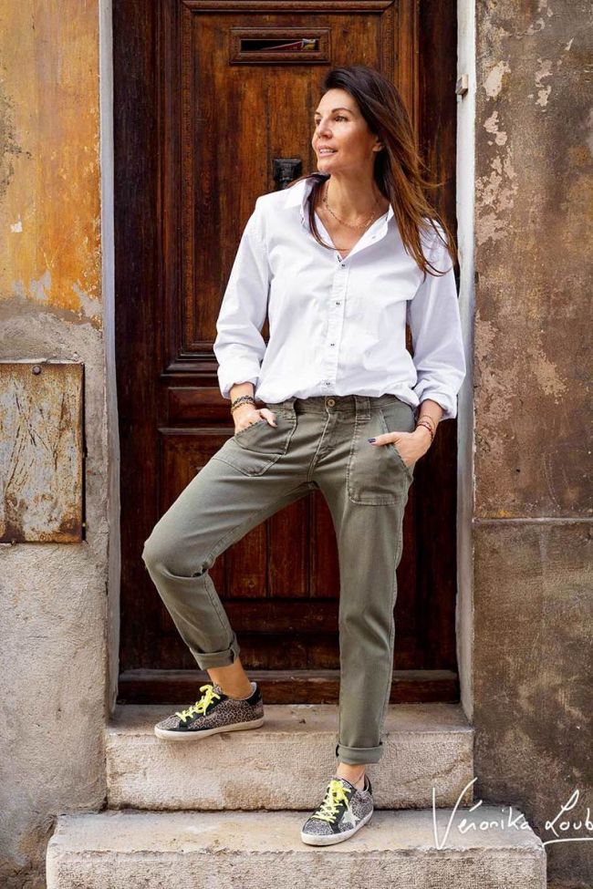 Reggae 200/43 boyfit by Véronika Loubry jeans kaki