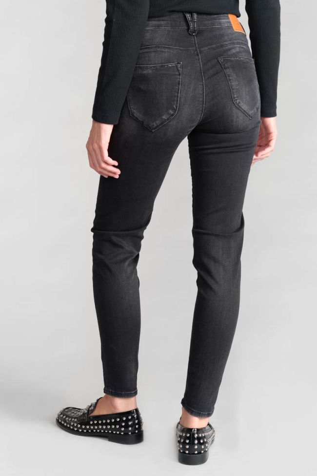 Jeans pulp slim Acya taille haute 7/8ème noir N°1