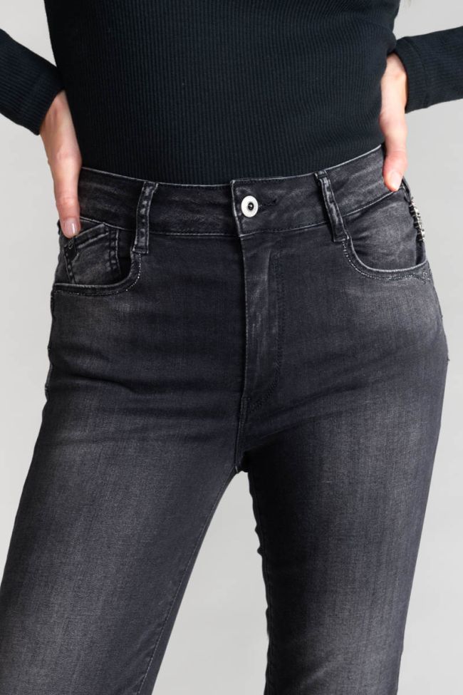 Jeans pulp slim Acya taille haute 7/8ème noir N°1