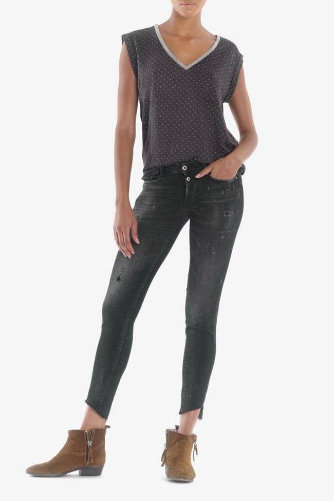 Alais pulp slim 7/8ème jeans destroy noir N°1 