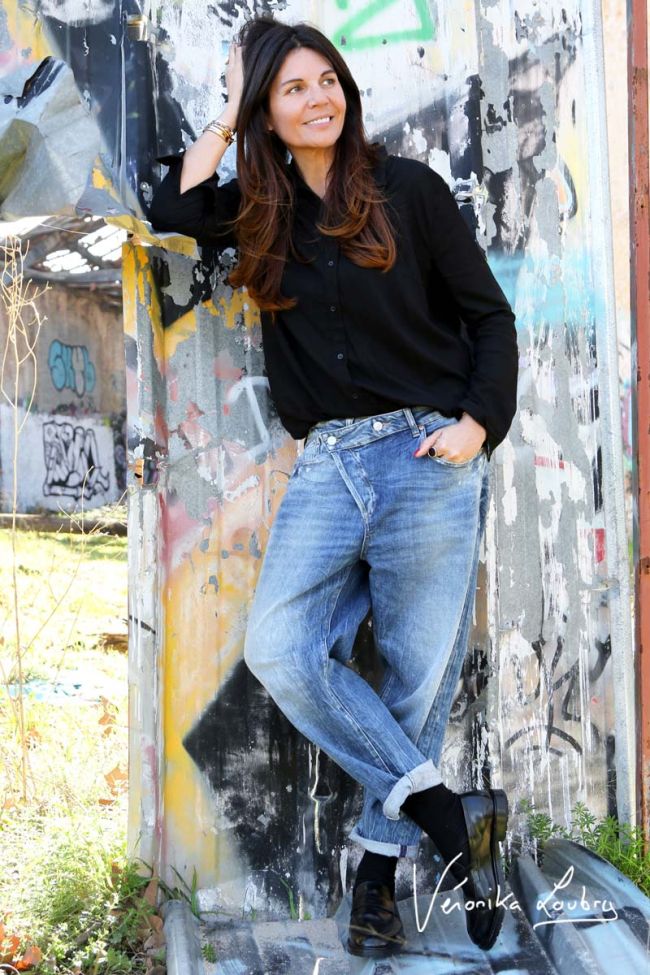 Mary boyfit destroy by Véronika Loubry jeans bleu N°4