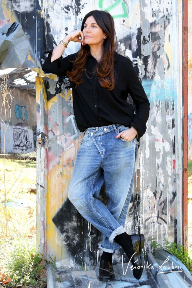 Mary boyfit destroy by Véronika Loubry jeans bleu N°4