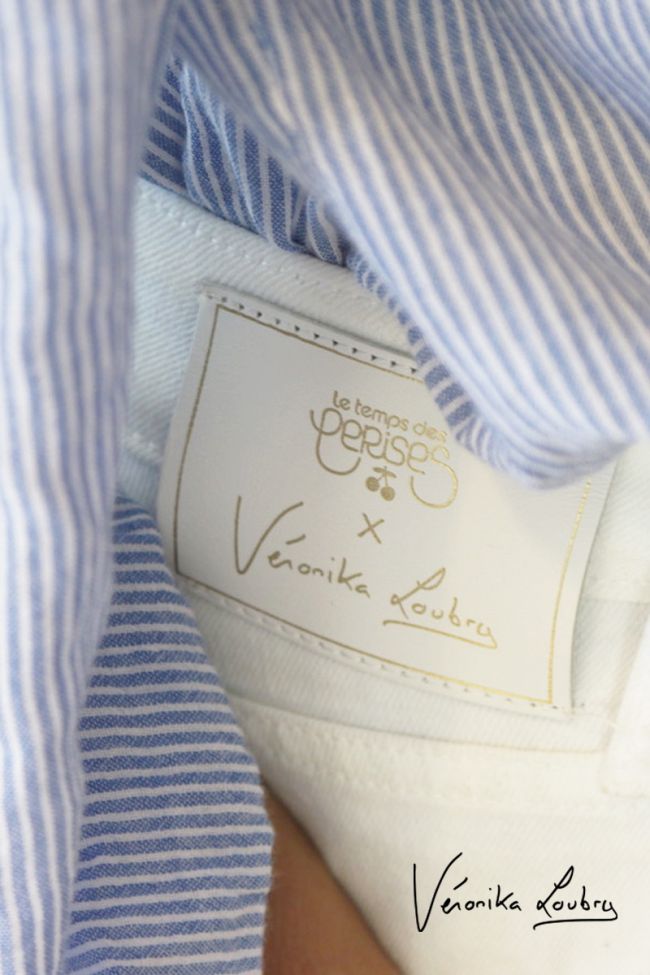 Mary boyfit destroy jeans blanc by Véronika Loubry