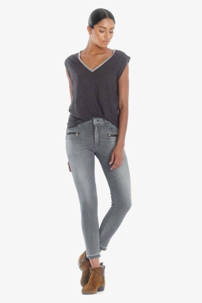 Dado pulp slim taille haute 7/8 ème jeans gris N°3 