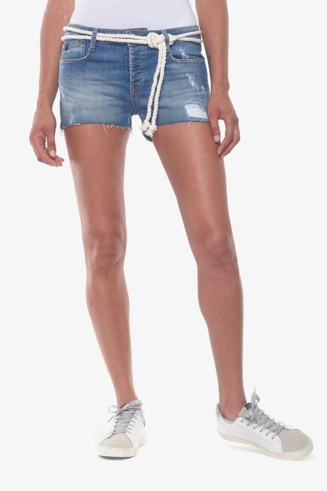 Short en jeans Lola bleu destroy