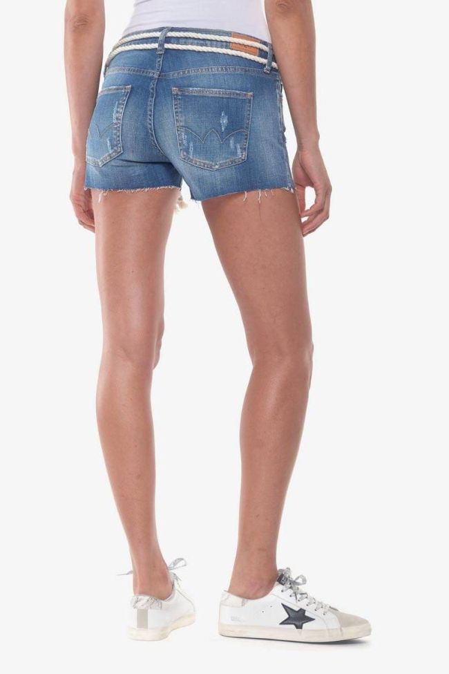 Short en jeans Lola bleu destroy