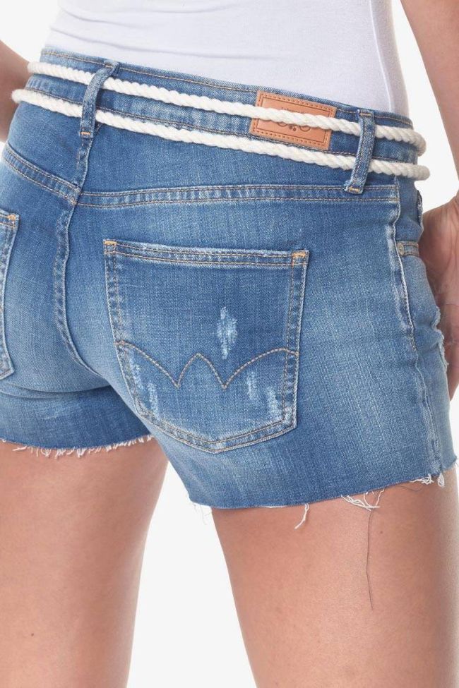 Short en jeans Lola bleu destroy