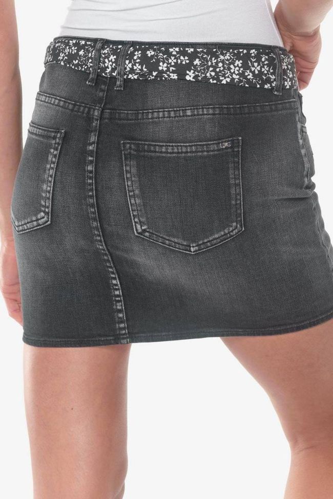 Jupe en jeans noire Noemie