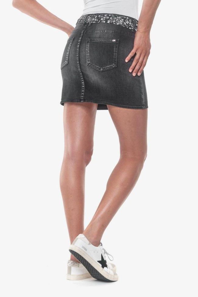 Jupe en jeans noire Noemie
