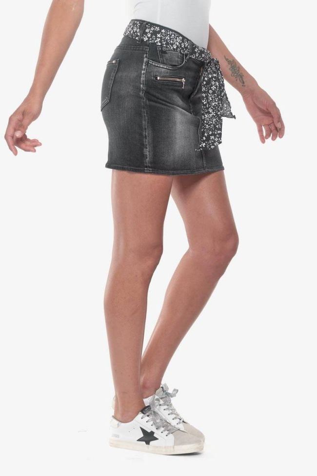 Jupe en jeans noire Noemie