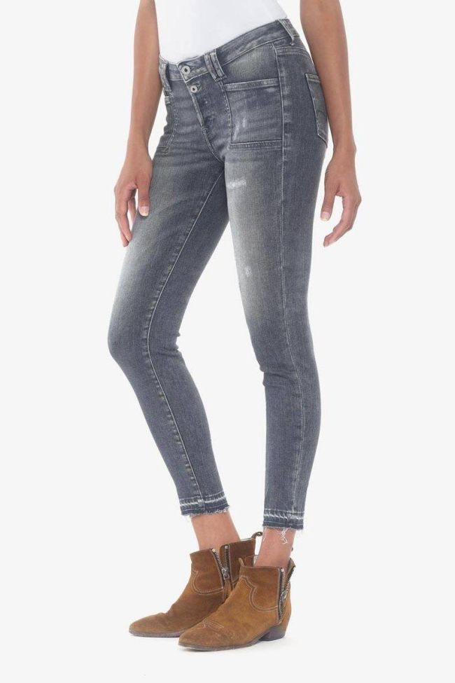 Scot power skinny 7/8 ème jeans destroy gris N°2