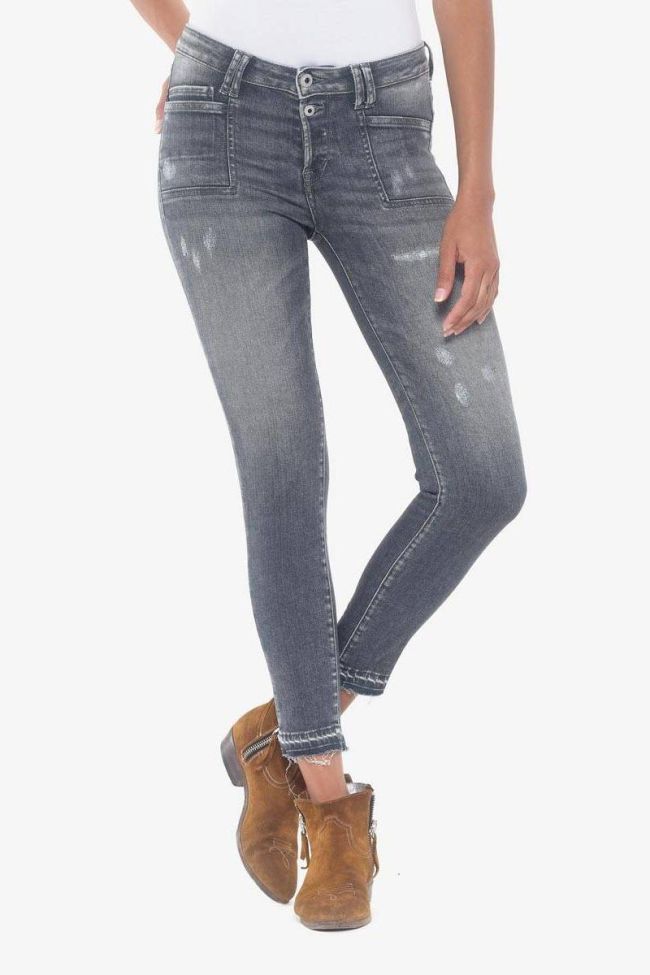 Scot power skinny 7/8 ème jeans destroy gris N°2