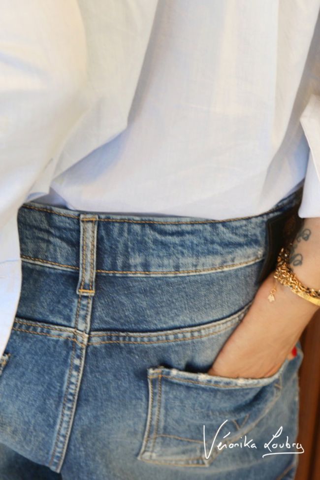 Short Suzy en jeans bleu by Véronika Loubry