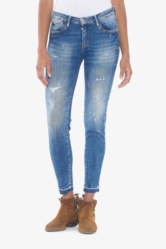 Usoa power skinny 7/8ème jeans destroy bleu N°3 
