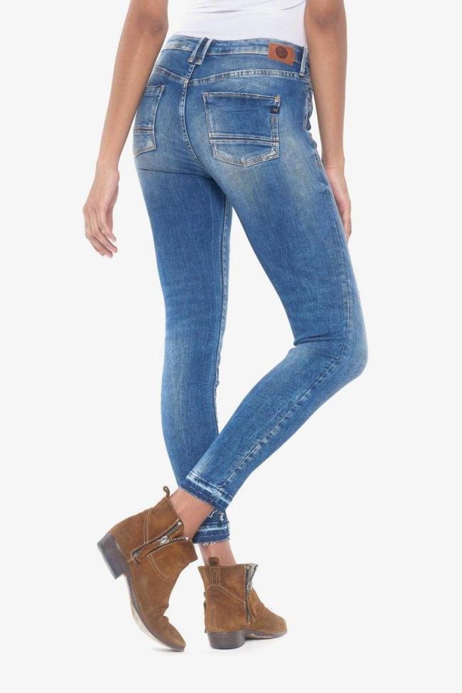 Usoa power skinny 7/8ème jeans destroy bleu N°3 