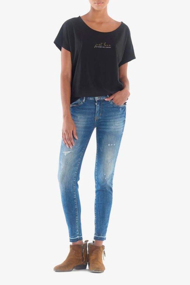 Usoa power skinny 7/8ème jeans destroy bleu N°3 