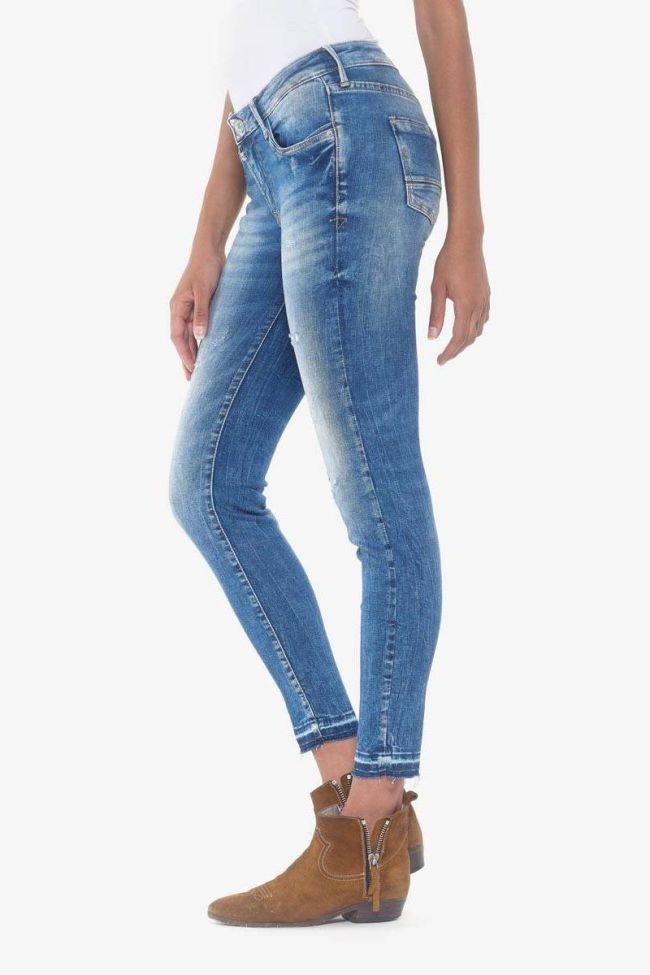 Usoa power skinny 7/8ème jeans destroy bleu N°3 