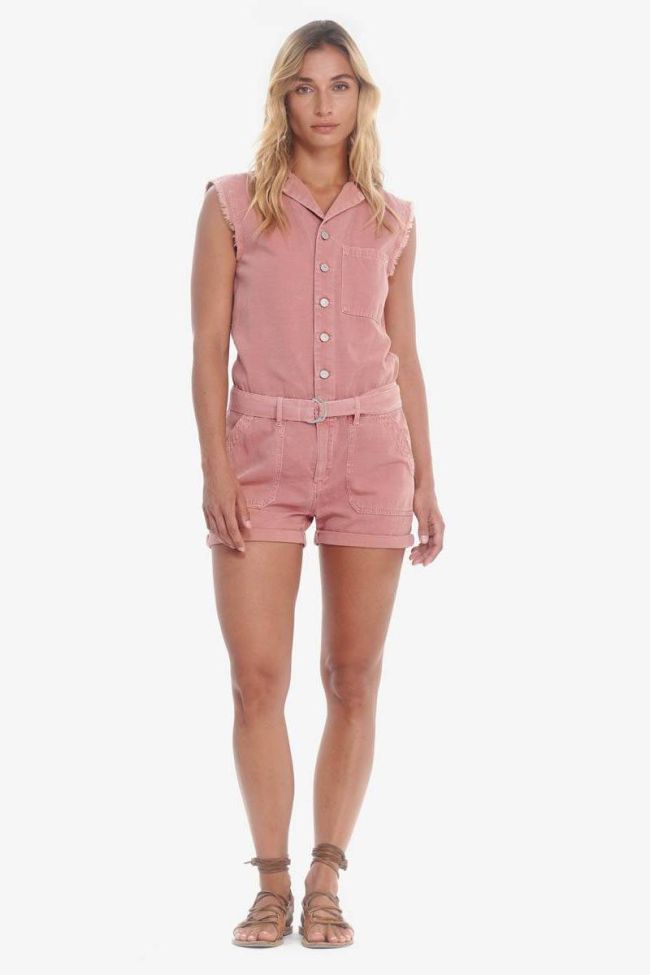 Combi-short en jeans Zumba rose