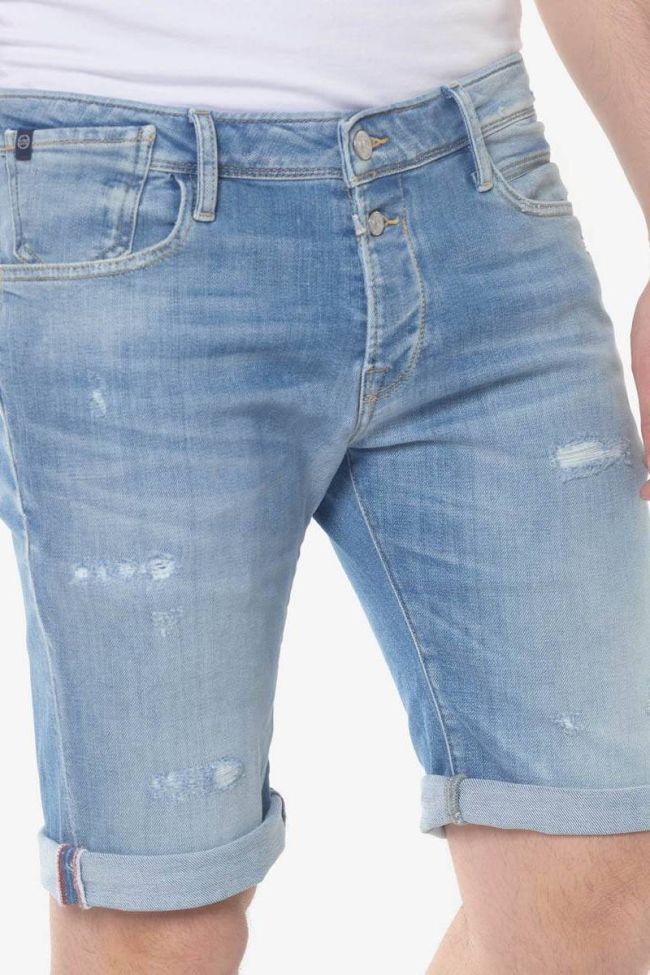 Bermuda Jogg Laredo bleu clair délavé destroy