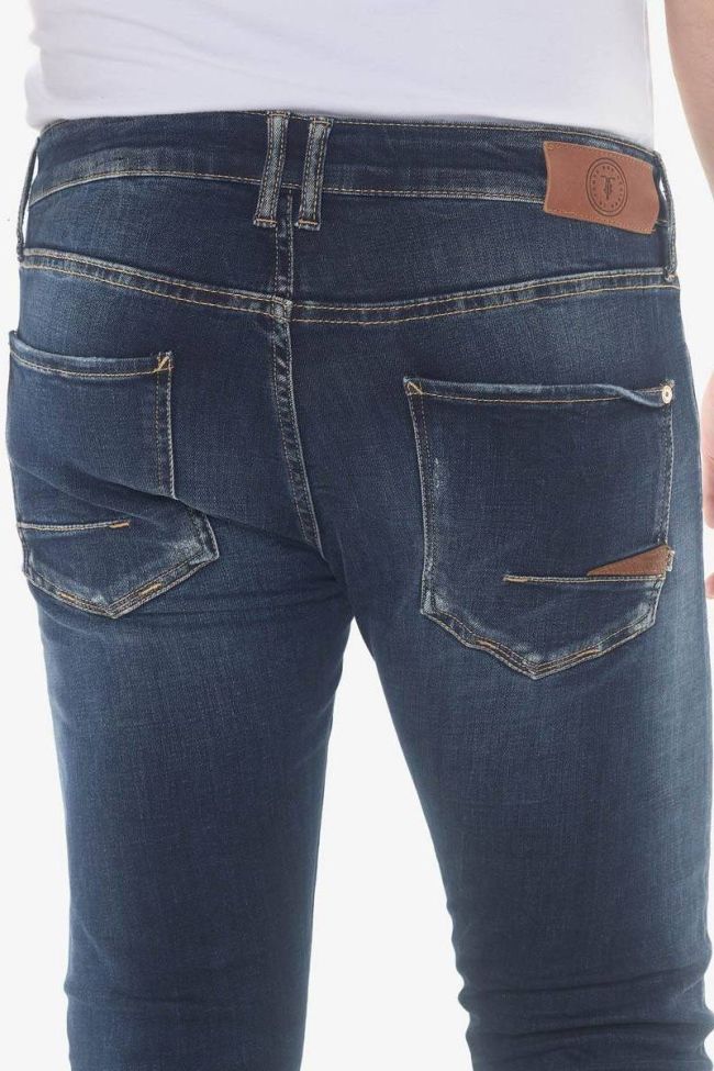 Power skinny 7/8ème jeans destroy bleu N°1