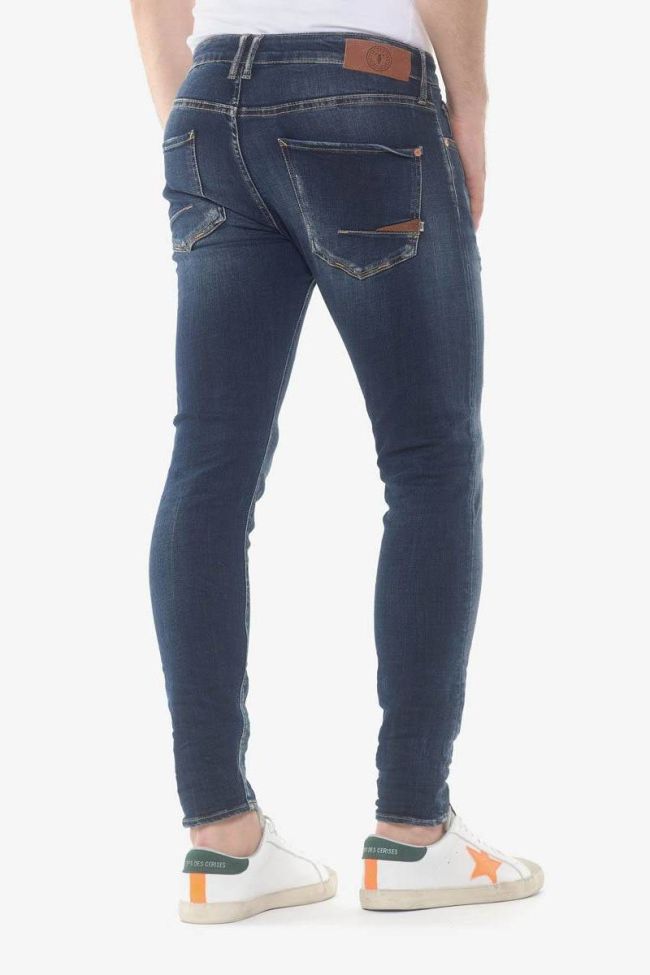 Power skinny 7/8ème jeans destroy bleu N°1