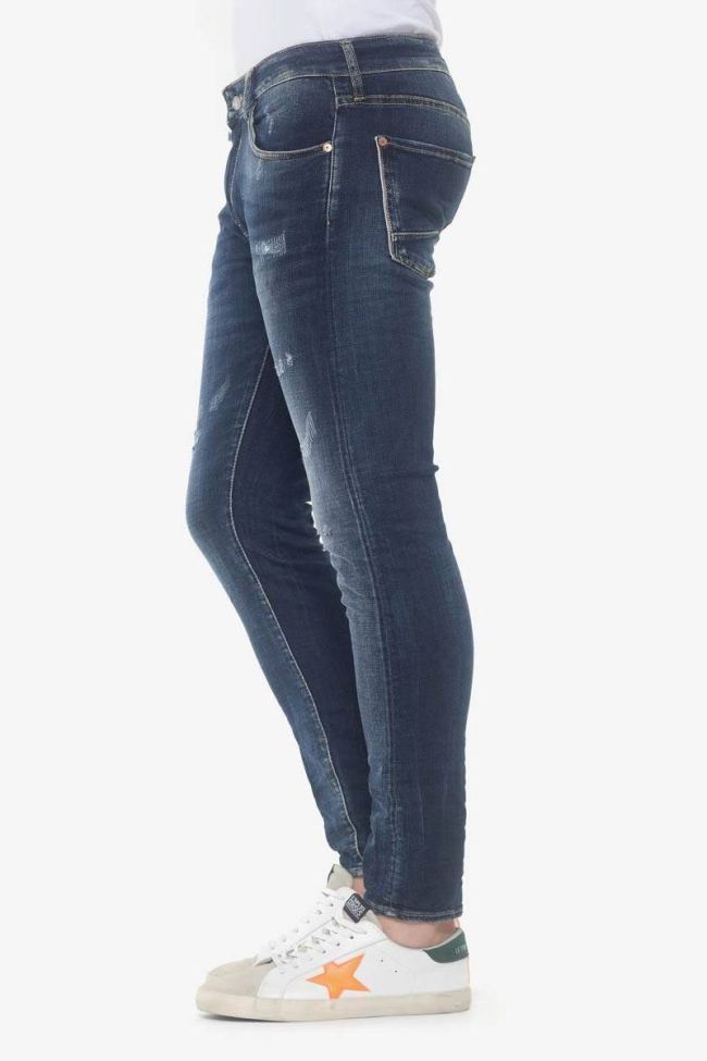 Power skinny 7/8ème jeans destroy bleu N°1