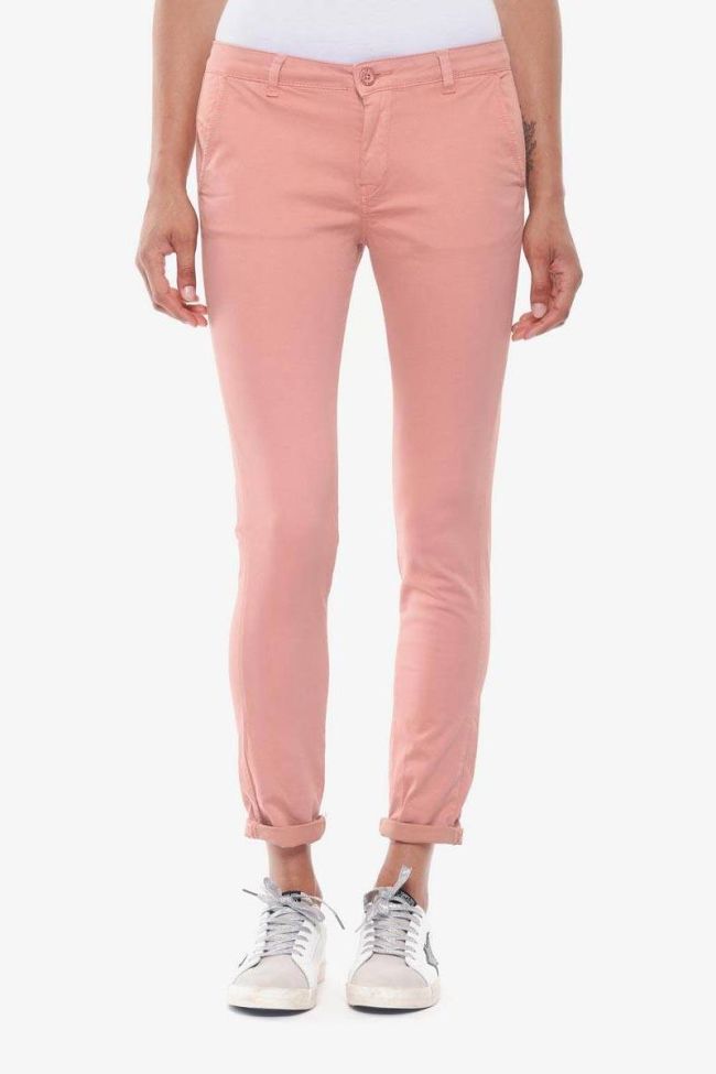 Pantalon chino Lidy8 rose