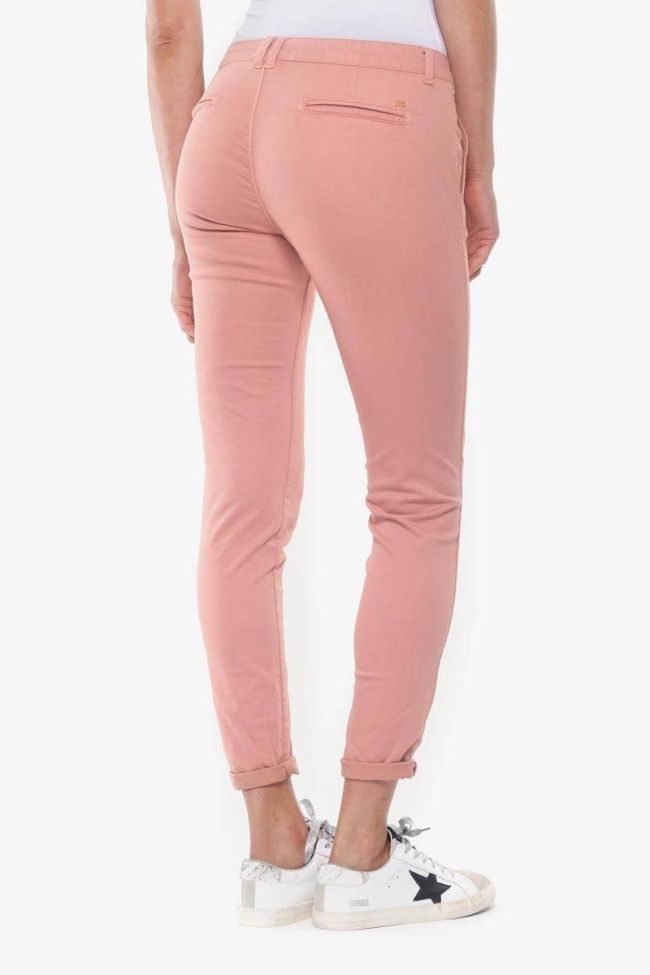Pantalon chino Lidy8 rose