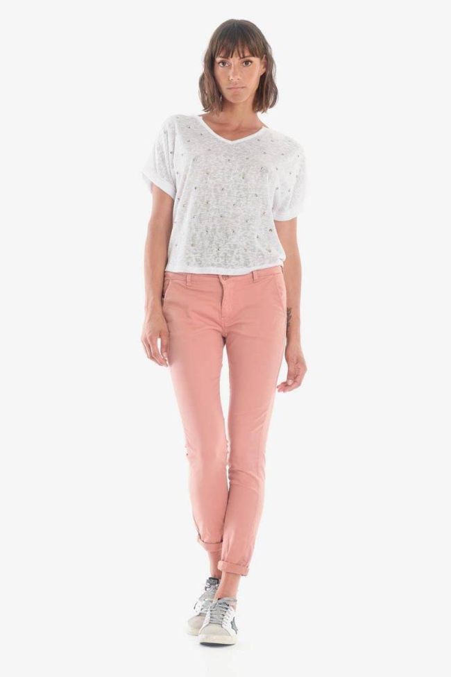 Pantalon chino Lidy8 rose