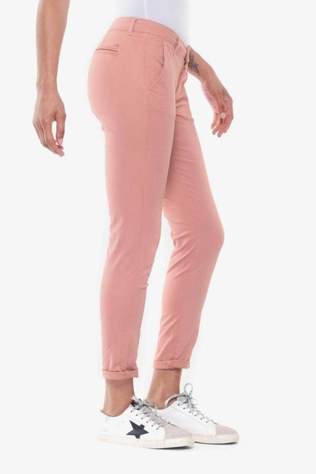 Pantalon chino Lidy8 rose